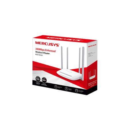 Router Inalámbrico N Mejorado / 2.4 GHz de 300 Mbps / 1 Puerto WAN 10/100 Mbps / 3 Puertos LAN 10/100 Mbps / 4 Antenas de 5 dBi