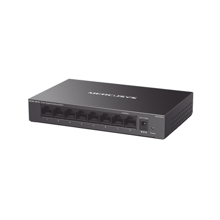 Switch NO Administrable / Para escritorio / Carcasa de Metal / 8 puertos 10/100/1000 Mbps / Diseño Compacto / Plug and Play