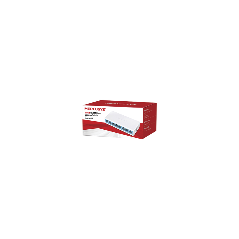 Switch NO Administrable / Para escritorio / 8 puertos 10/100 Mbps / Diseño Compacto / Plug and Play