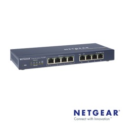 Switch de 8 puertos PoE (Power Over Ethernet).