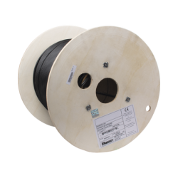 Bobina de Cable UTP de 4 Pares, PanNet, Para Exterior con Gel, Cat6 (23 AWG), Industrial para Climas Extremos, Color Negro, 3...