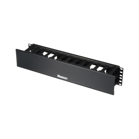 Organizador de Cables Horizontal PatchLink, Sencillo (Solo Frontal), Con Tapa Extendida, Para Rack de 19in, 2UR