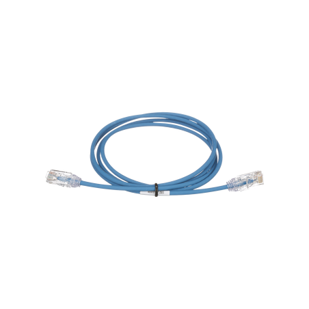 Cable de Parcheo TX6, UTP Cat6, Diámetro Reducido (28AWG), Color Azul, 0.91 metros (3 pies)