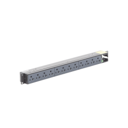 PDU Básico para Distribución de Energía, Enchufe de Entrada NEMA 5-15P, Con 12 Contactos NEMA 5-20R, Instalación Horizontal d...