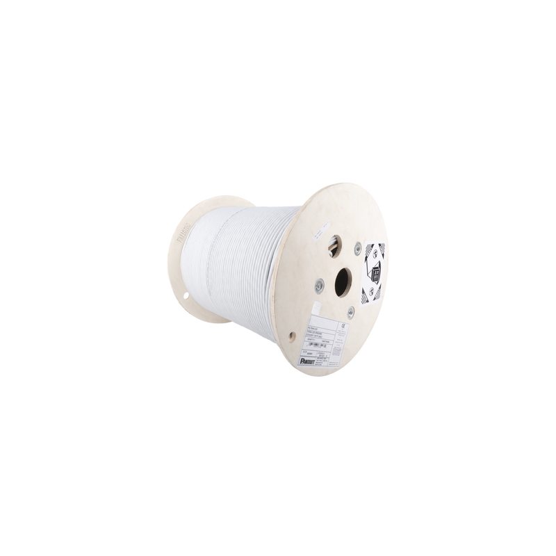 Bobina de Cable Blindado F/UTP de 4 Pares, Cat6A, Soporte de Aplicaciones 10GBase-T, LSZH (Libre de Gases Tóxicos), Color Bla...