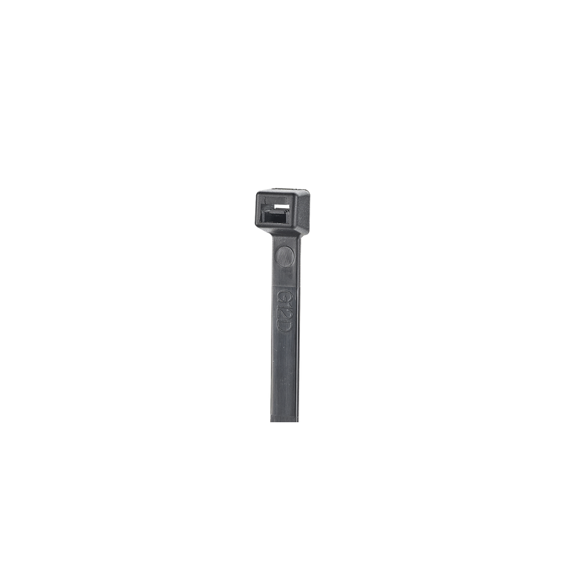 Cincho de Nylon 6.6 StrongHold™,  200mm  largo x 2.5mm ancho, Color Negro, Exterior Resistente a Rayos UV, Paquete de 100pz