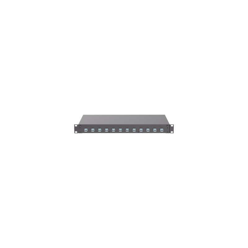 Distribuidor de Fibra Óptica, Con 12 Conectores LC Duplex (24 Fibras), Para Fibra Multimodo OM3/OM4, 1 UR