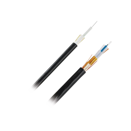 Cable de Fibra Óptica de 6 Hilos, Multimodo OM4 50/125 Optimizada, Interior/Exterior, Loose Tube 250um, No Conductiva (Dieléc...