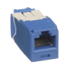 Conector Jack RJ45 Estilo TG, Mini-Com, Categoría 6A, de 8 Posiciones y 8 Cables, Color Azul