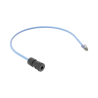 Cable de Conexión en Campo Jack a Plug RJ45, Categoría 6A, CMP (Plenum), 0.5 Metros (1.64 Pies), Color Azul