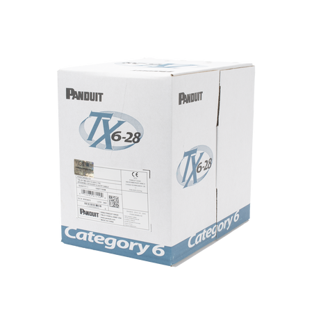 Bobina de Cable UTP 305 Metros (1000 Pies) de Cobre TX6-28Æ, Azul, Categoría 6, Diámetro Reducido (28 AWG), CM/LSZH, de 4 Pares
