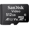 Memoria microSD SanDisk 512GB / Alta Resistencia / Videovigilancia / Clase 10