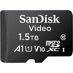 Memoria microSD SanDisk 1.5TB (1500 GB) / Alta Resistencia / Videovigilancia / Clase 10
