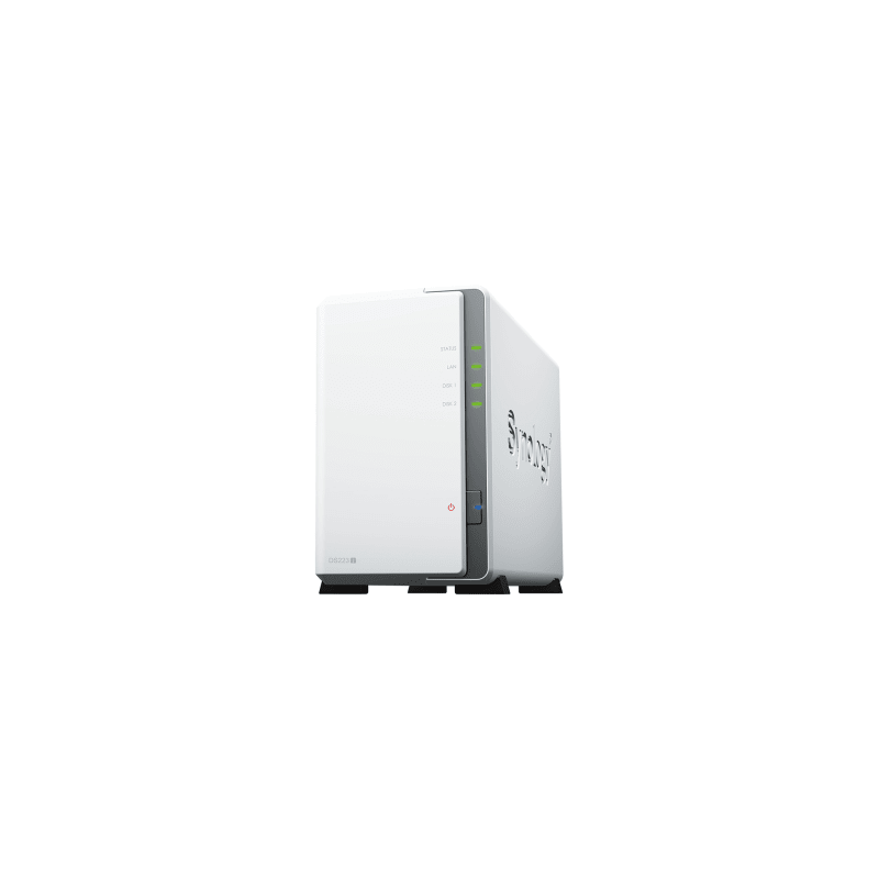 NAS DiskStation DS223j | 2 Bahías | CPU Realtek RTD1619B 1.7 GHz | 1 GB DDR4 | Puerto 1GbE RJ-45 | USB 3.2 Gen 1 | Compatible...