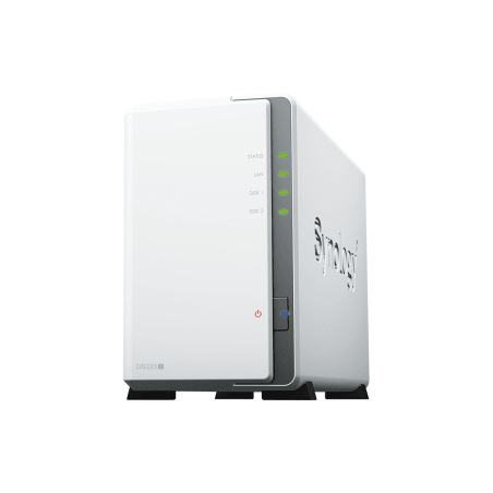 NAS DiskStation DS223j | 2 Bahías | CPU Realtek RTD1619B 1.7 GHz | 1 GB DDR4 | Puerto 1GbE RJ-45 | USB 3.2 Gen 1 | Compatible...
