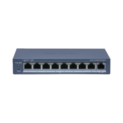 Switch PoE+ / Monitoreable / 8 Puertos 10/100 Mbps PoE+ / 1 Puerto 1000 Mbps Uplink /  Configuración Nube Hik-Partner Pro / M...