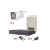 Kit TurboHD 1080p Lite / DVR 16 Canales / 16 Cámaras Bala Exterior ( 2.8mm) con ColorVu + Micrófono Integado / Transceptores ...