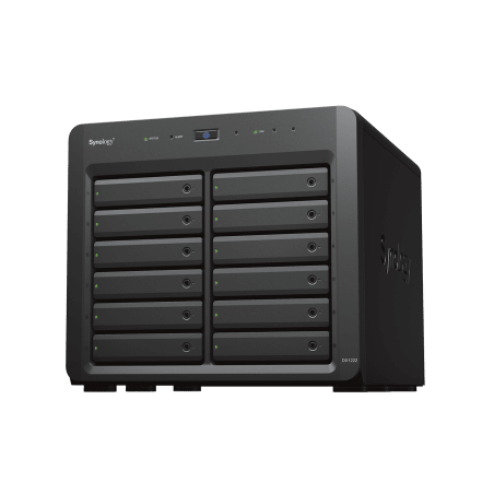 Unidad de Expansión Synology DX1222 | 12 Bahías para HDD/SSD SATA 3.5" o 2.5" | Intercambio en Caliente | Puerto Mini-SAS HD ...
