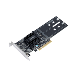 Tarjeta de Expansión M2D18 | PCIe 2.0 x8 | Compatible con NVMe y SATA SSD | 2 Ranuras M-key | Perfil Bajo y Altura Completa |...