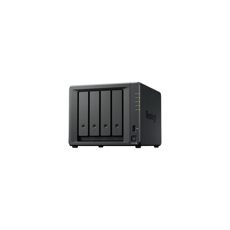 NAS DiskStation DS425+ | 4 Bahías | Intel Celeron J4125 2.7 GHz | 2 GB DDR4 / 2.5GbE + 1GbE | 2 Puertos USB 3.2 Gen 1 | 2 Ran...