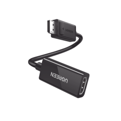Convertidor DisplayPort a HDMI 4K@60Hz | 3D | HDR | Blindaje Interno | Botón Liberador | Largo 25 cm (9.84 Pulgadas) | Carcas...