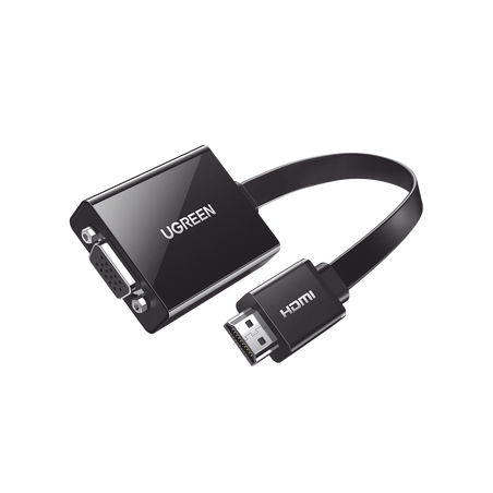 Adaptador HDMI a VGA / Resolución 1080P / Audio 3.5mm / Con Puerto Micro USB para Alimentación / Plug & Play / No Requiere Co...