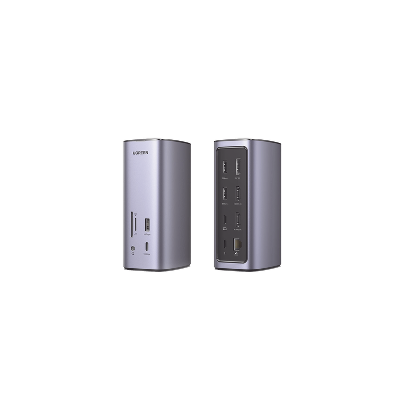 HUB USB-C (Docking Revodok Pro) 12 en 1 | 2 USB-A 3.0 | 1 USB-C PD Carga 100W | 1 USB-A 3.1 | 1 USB-C 3.1 | HDMI 4K | HDMI 8K...