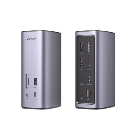 HUB USB-C (Docking Revodok Pro) 12 en 1 | 2 USB-A 3.0 | 1 USB-C PD Carga 100W | 1 USB-A 3.1 | 1 USB-C 3.1 | HDMI 4K | HDMI 8K...