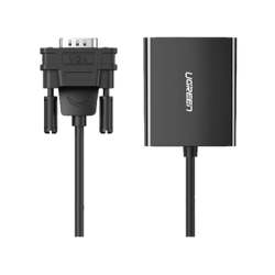 VGA Macho / Salida: HDMI Hembra / Resolución de 1080P@60Hz / Puerto Estéreo de 3.5 mm / Plug and Play, Sin Controlador / Long...