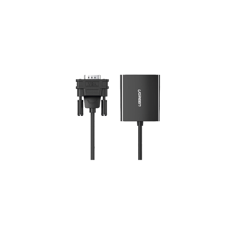 VGA Macho / Salida: HDMI Hembra / Resolución de 1080P@60Hz / Puerto Estéreo de 3.5 mm / Plug and Play, Sin Controlador / Long...