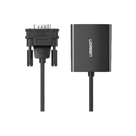 VGA Macho / Salida: HDMI Hembra / Resolución de 1080P@60Hz / Puerto Estéreo de 3.5 mm / Plug and Play, Sin Controlador / Long...