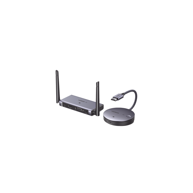 Transmisor y Receptor Inalámbrico HDMI | 50m | Salida HDMI y VGA (Simultanea) | Audio 3.5mm | Efecto 3D | Luz Indicadora LED ...