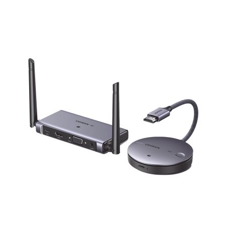 Transmisor y Receptor Inalámbrico HDMI | 50m | Salida HDMI y VGA (Simultanea) | Audio 3.5mm | Efecto 3D | Luz Indicadora LED ...