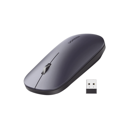 Mouse inalámbrico 2.4 GHz | Ultra Delgado y Silencioso | DPI 1000/1600/2000/4000 (Ajustable)  | Alcance 10m | Scroll de Alumi...
