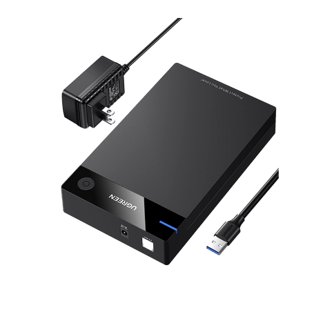 Carcasa de Disco Duro para  3.5" y  2.5" (Enclosure) | Con Cable USB 3.0 | Para HDD 3.5" / SSD 2.5" | SATA I/II/III | UASP | ...