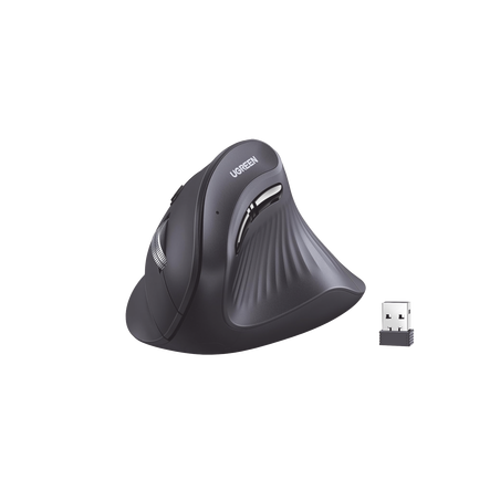 Mouse Inalámbrico en Angulo Vertical | 2.4G & Bluetooth | Conecta 3 dispositivos Simultáneamente | 4 Niveles de DPI |  Clic S...