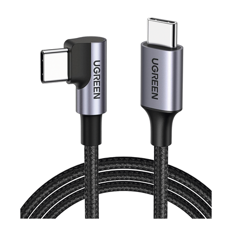 Cable USB-C a USB-C | 1 Metro (3.28 Pies) | Conector con Ángulo Recto de 90° | Carga Rápida de hasta 60W | 480 Mbps | PD3.0 |...
