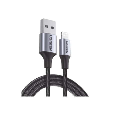 Cable USB-A a Lightning | 1 Metro (3.28 Pies) | Certificado MFi | Carga Rápida 5V/2.4 A | 480 Mbps | Conector C94 | Adecuado ...