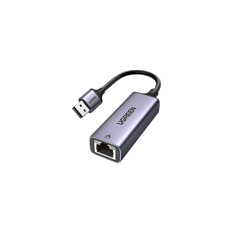 Adaptador de Red USB-A 3.0 a RJ45 /Admite 10/100/1000 Mbps / Caja de Aluminio / Longitud del cable 10 cm