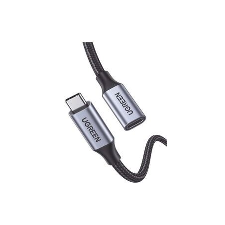 Cable USB-C Macho a USB-C Hembra | 1metro | USB-C 3.1 Gen 2 | Compatible con Thunderbolt 3 | Carcasa de Aluminio | Nylon Tren...