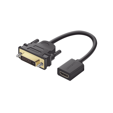 Convertidor DVI Macho a HDMI Hembra | Bidireccional | DVI 24+1 | 1080P@60Hz | Cable de 22 cm (8.66 Pulgadas) | Negro