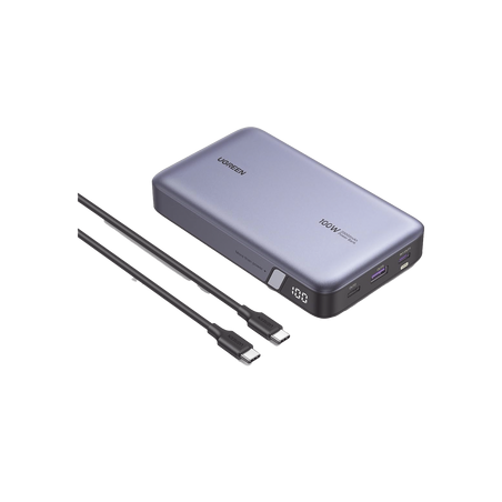 Power Bank de 20000mAh | 3 Salidas 100W Max. | USB-A + 2 USB-C | PD 3.0 | QC3.0 | FCP | SCP | Pantalla Inteligente | Carcasa ...