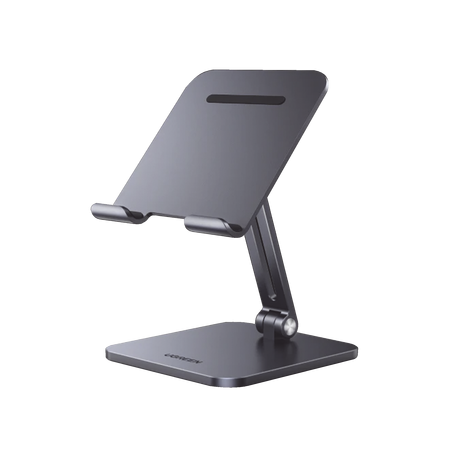 Soporte de Aluminio para IPad & Tablet | Plegable |Angulo Ajustable de 180° y 270° | Base Antideslizante | Protección  de Sil...