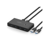 Conmutador USB para Compartir 4 Puertos USB 3.0 a 2 PC Ìs | Cambio Mediante Botón | Incluye Dos Cables USB de 1.5 m | ABS | ...