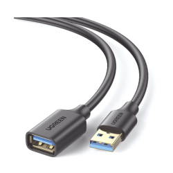 Cable Extensor USB 3.0 / 1 Metro / Macho-Hembra / 5 Gbps / Ultra Durabilidad / Núcleo de cobre estañado 28/22 AWG / Blindaje ...