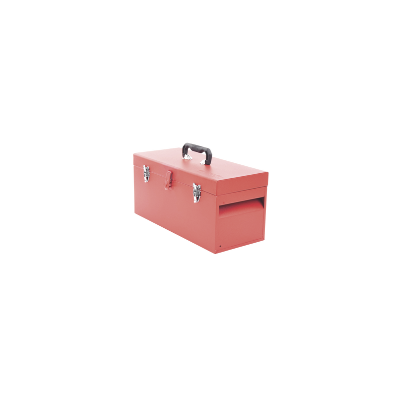 Caja de herramientas metálica con soble cerradura de 51 x 21.5 x 24cm.