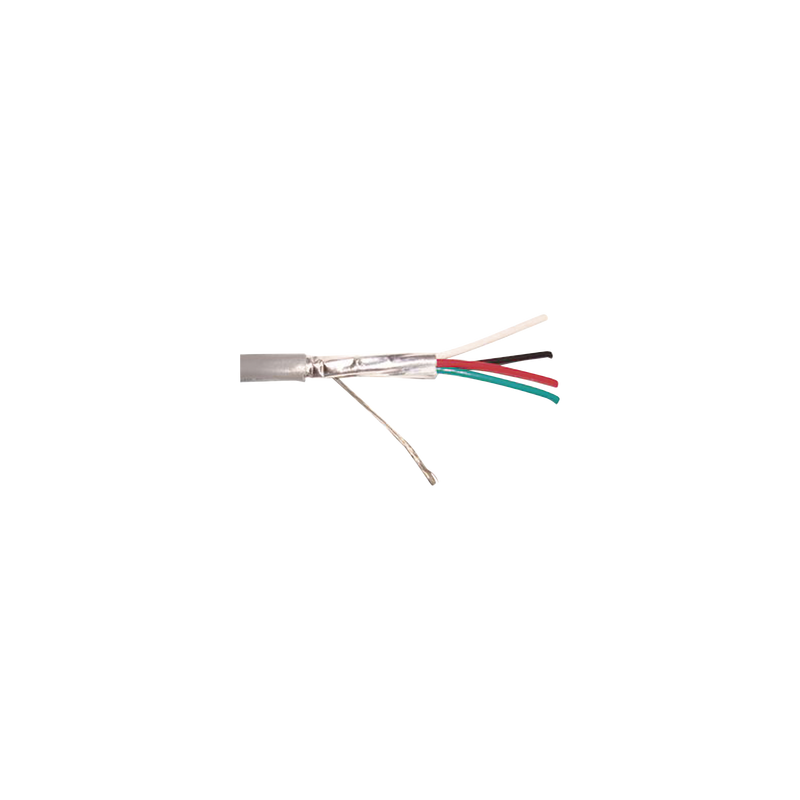 Cable 4 x 18 AWG / Blindado / 305 Metros (1000 Pies) / Riser / UL / Color Gris / Hecho en México