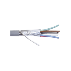 Cable Calibre 22, CMR, 6 Conductores, Blindado, 305 Metros (1000 Pies), Color Gris