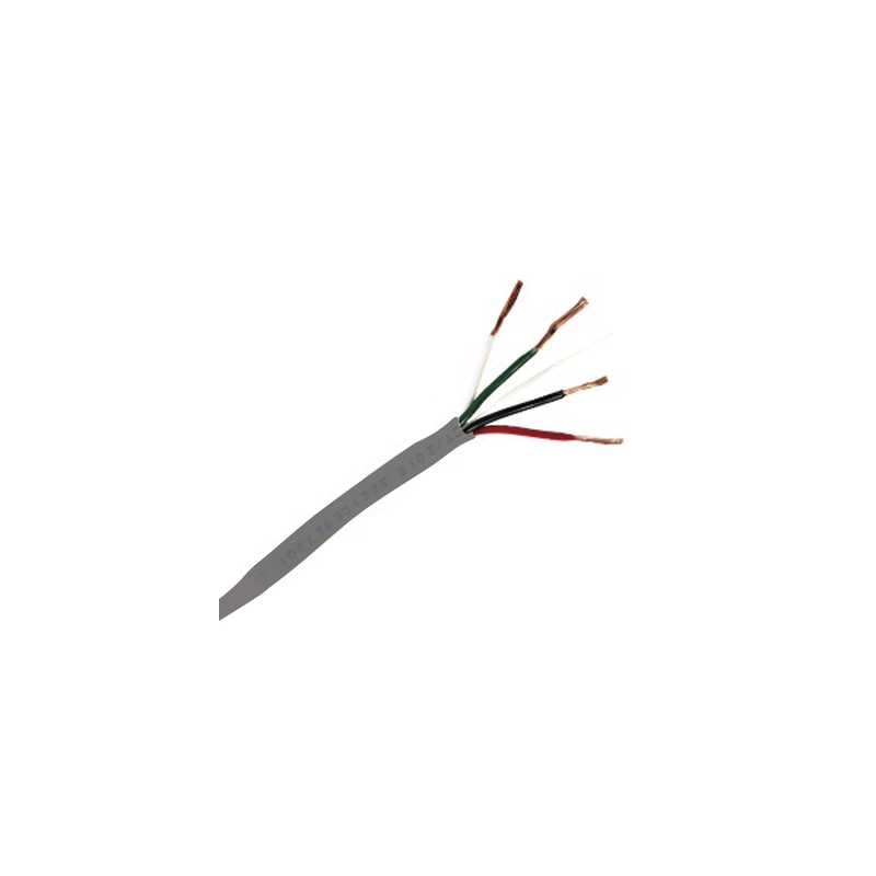 Bobina de 305 Metros (1000 Pies) / Cable de Cobre / 4 X 18 AWG / Tipo Alarmas UL / Para Interior / Color Gris / Para Aplicaci...