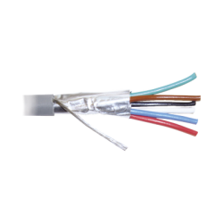 Bobina de 305 Metros (1000 Pies) de Cable 8 Conductores, 22 AWG, Tipo CMR, de Color Gris para Aplicaciones en Alarmas de Intr...